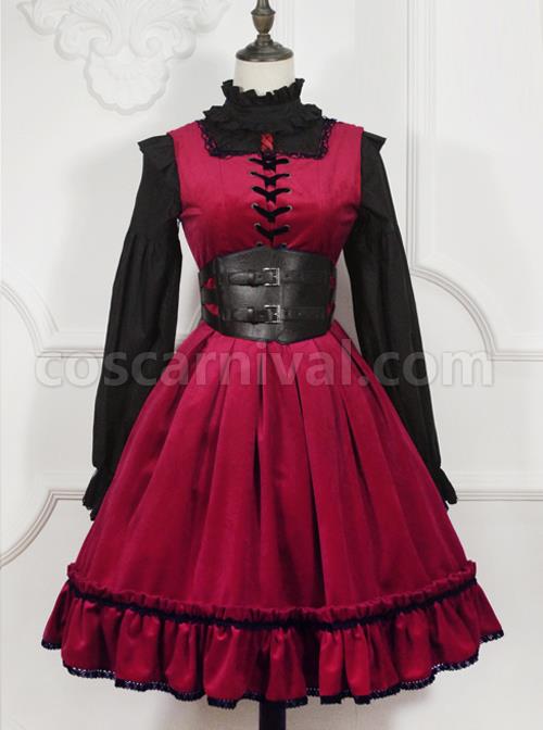 Retro Fairy Tale Style Gothic Lolita Sleeveless Dress coscarnival