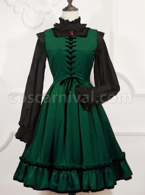 Retro Fairy Tale Style Gothic Lolita Sleeveless Dress coscarnival