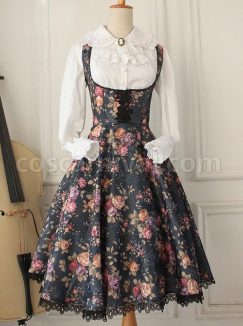 Retro-Floral-Printing-Breast-Care-White-Lace-Classic-Lolita-Dress-coscarnival-4462