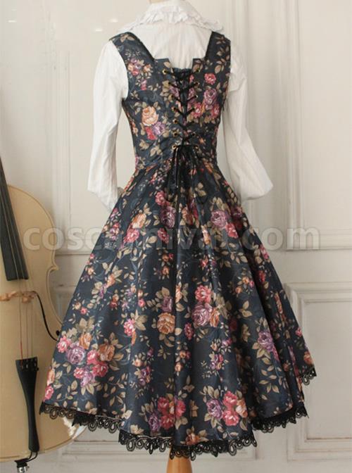 Retro-Floral-Printing-Breast-Care-White-Lace-Classic-Lolita-Dress-coscarnival-4472