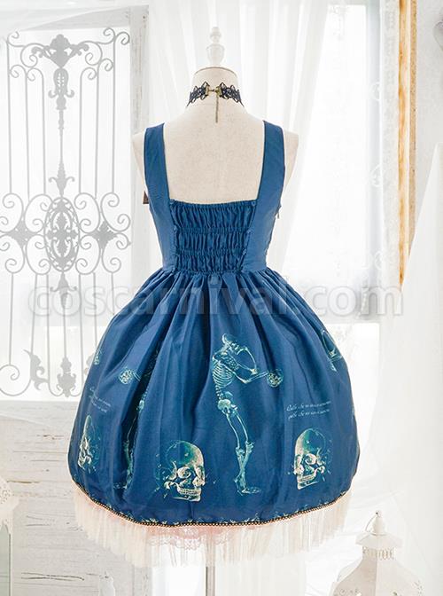 Retro Gothic Human-bone Lolita Sleeveless Dress coscarnival