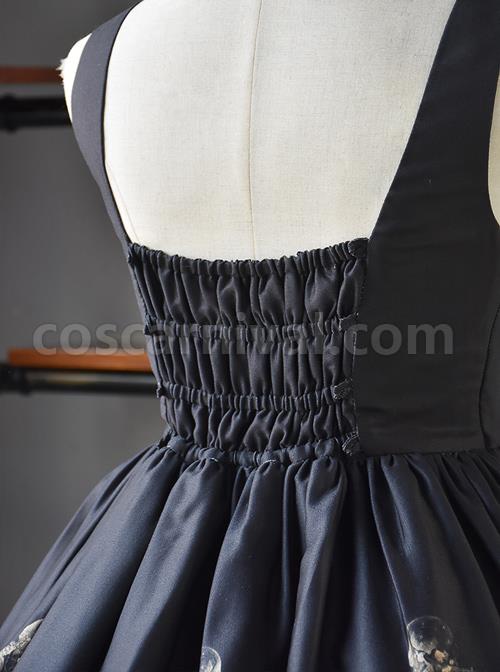 Retro Gothic Human-bone Lolita Sleeveless Dress coscarnival