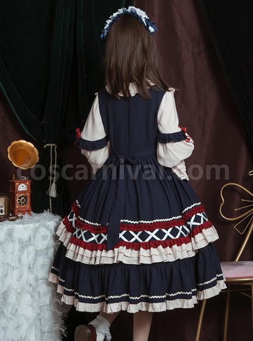 Retro-Heavy-Industry-Ruffled-Square-Neck-Stitching-Lantern-Sleeve-Bow-Knot-Ribbons-Decoration-Sweet-Lolita-Short-Sleeved-Dress-coscarnival-1327.jpg
