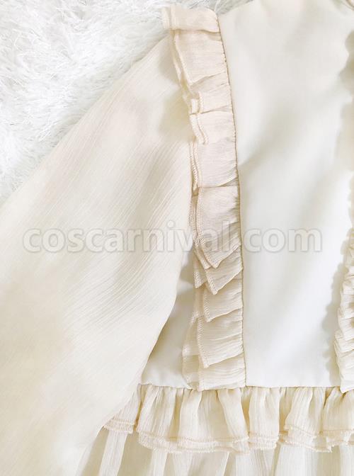 Retro Long Sleeve Ruffle Chiffon Lace Classic Lolita Lamb-leg Sleeve Shirt coscarnival