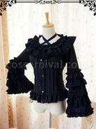 Retro Long Trumpet Sleeve Classic Lolita Shirt coscarnival