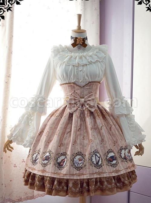Retro Long Trumpet Sleeve Classic Lolita Shirt coscarnival