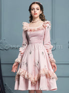 Retro-Pink-Ruffles-Elegant-Classic-Lolita-Long-Sleeve-Dress-coscarnival-4967