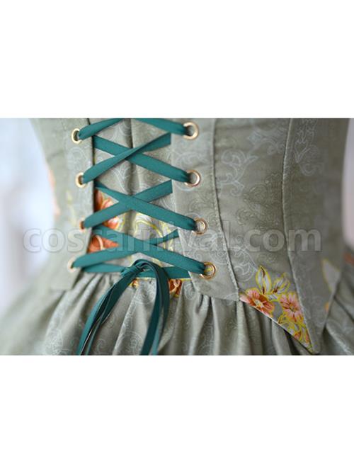 Retro-Pure-Cotton-Green-Ruffles-Classic-Lolita-Sleeveless-Dress-coscarnival-3975