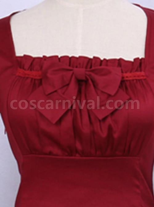 Retro-Red-Bowknot-Ruffles-Classic-Lolita-Long-Sleeve-Dress-coscarnival-223