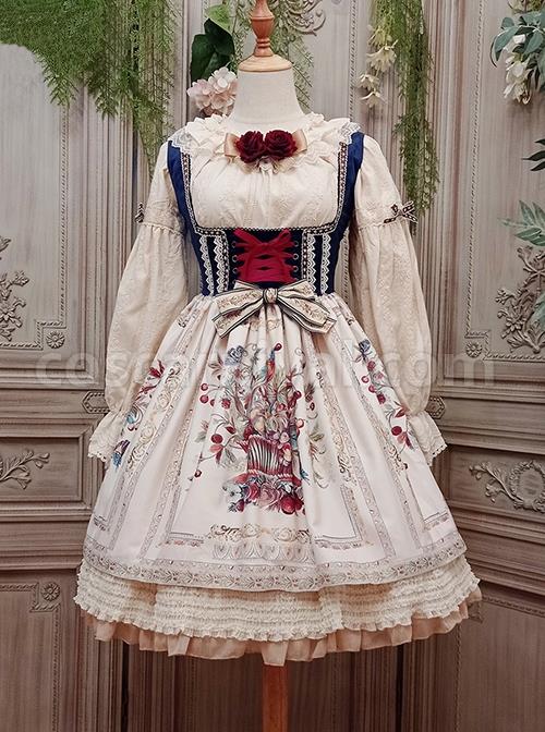 Retro-Style-Floral-Print-Lace-Ruffle-Trim-Velvet-Vest-Criss-Cross-Cord-Classic-Lolita-Bow-Knots-Sleeveless-Dress-coscarnival-2284