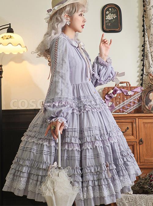 Retro-Style-Lavender-Purple-Layered-Pleated-Hem-Design-Elegant-Bow-Knots-Decoration-Long-Sleeves-Classic-Lolita-Dress-coscarnival-2271