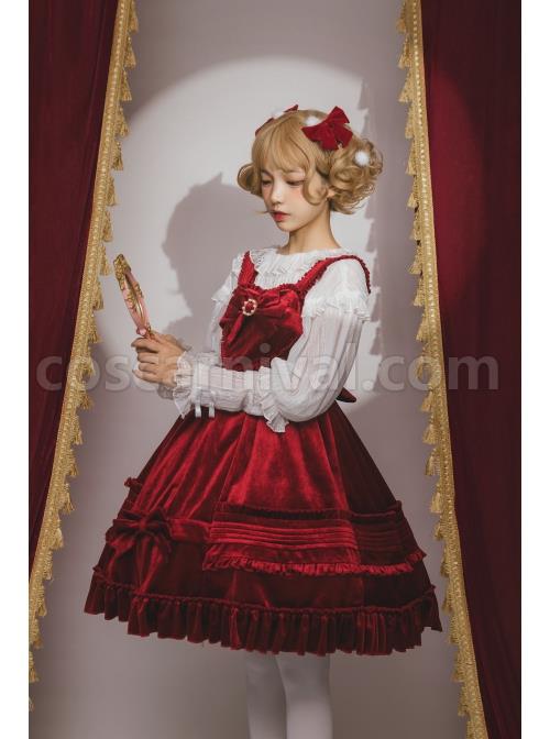 Rococo-Series-JSK-Pure-Color-Velvet-Elegant-Classic-Lolita-Ruffle-Sling-Dress-coscarnival-4987