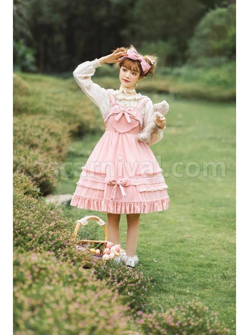 Rococo-Series-JSK-Pure-Color-Velvet-Elegant-Classic-Lolita-Ruffle-Sling-Dress-coscarnival-4992