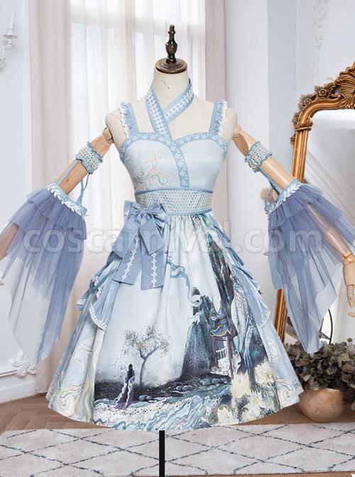 Romantic-Dream-In-Garden-Series-JSK-II-Classic-Lolita-Retro-Chinese-Style-Printing-Dress-coscarnival-181