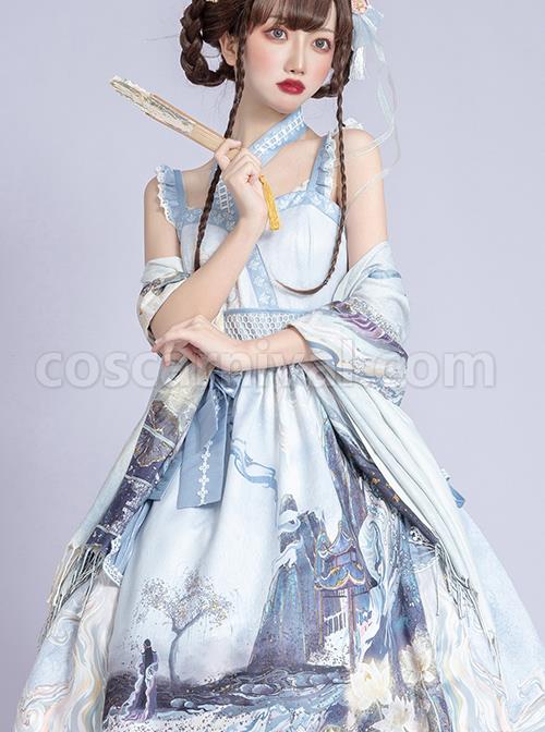 Romantic-Dream-In-Garden-Series-JSK-II-Classic-Lolita-Retro-Chinese-Style-Printing-Dress-coscarnival-198