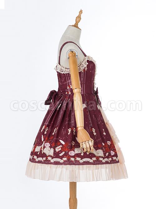 Rose-Letter-Paper-Series-Classic-Lolita-Sling-Dress-coscarnival-4454