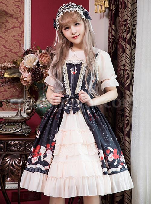 Rose-Letter-Paper-Series-Classic-Lolita-Sling-Dress-coscarnival-4470