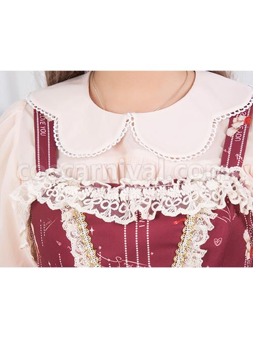 Rose-Letter-Paper-Series-Classic-Lolita-Sling-Dress-coscarnival-4485