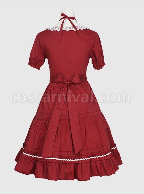 Round-Neckline-Ruffle-Lace-Classic-Lolita-Puff-Short-Sleeves-Dress-coscarnival-676