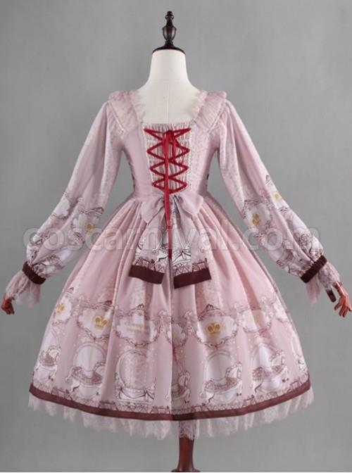 Royal-Carousel-smoke-pink-Lolita-long-sleeved-OP-coscarnival-4949