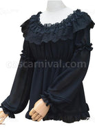 Ruffle Collar Lace Classic Lolita Long Puff Sleeves Shirt coscarnival