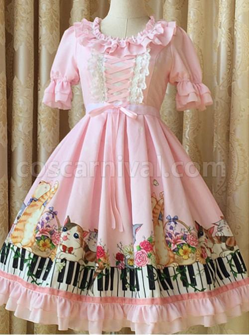 Ruffled-Neckline-and-Skirt-Hemline-Sweet-Kitties-and-Piano-Printed-OP-coscarnival-3091.jpg