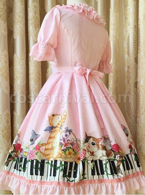 Ruffled-Neckline-and-Skirt-Hemline-Sweet-Kitties-and-Piano-Printed-OP-coscarnival-3094.jpg