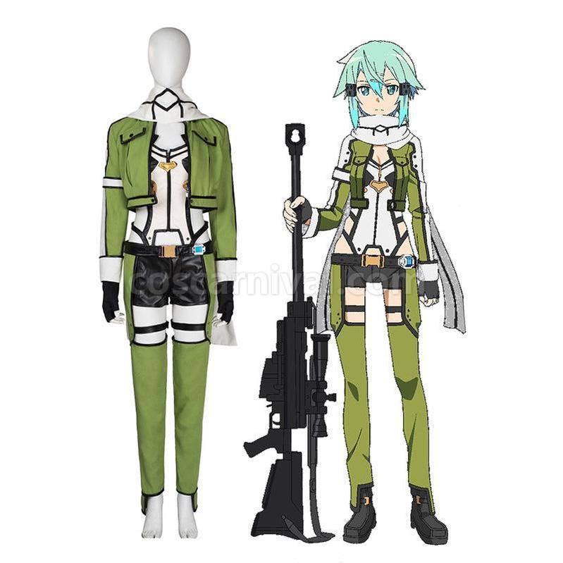 SAO Sword Art Online GGO Gun Gale Online Asada Shino Sinon Cosplay Costume coscarnival011117670