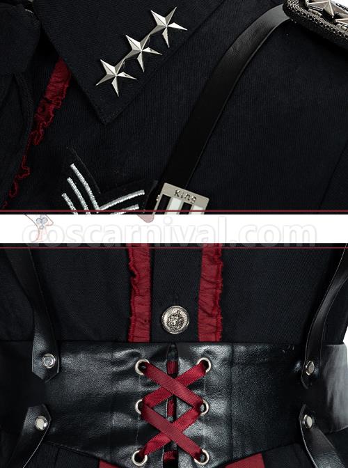 Sanctioner Series OP Dark Retro Military Style Gothic Lolita Long Sleeve Dress coscarnival