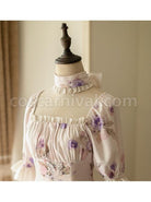 Sen-Department-Fresh-Small-Square-Neck-Rose-Pattern-Print-White-Bubble-Short-Sleeve-Slim-Fit-Classic-Lolita-Dress-coscarnival-4457