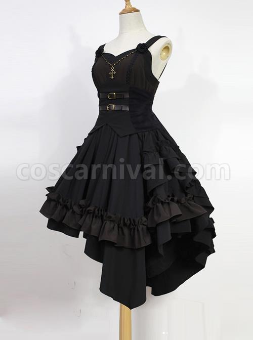 Seraph Night Series Elegant Gothic Lolita Sling Dress coscarnival