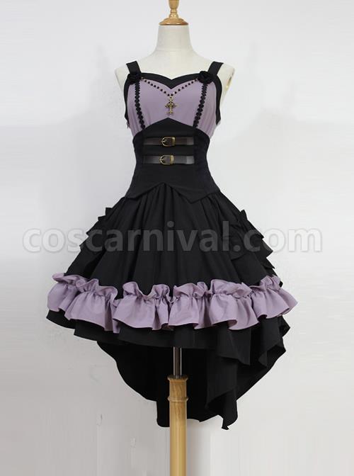 Seraph Night Series Elegant Gothic Lolita Sling Dress coscarnival