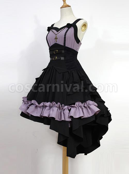 Seraph Night Series Elegant Gothic Lolita Sling Dress coscarnival