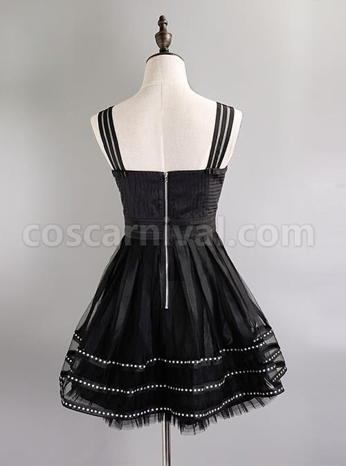 Sexy High Waist Gothic Lolita Sling Dress coscarnival