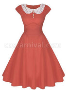Sexy-Lace-Collar-Slim-A-line-Dress-coscarnival-591
