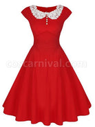 Sexy-Lace-Collar-Slim-A-line-Dress-coscarnival-597