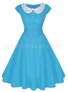 Sexy-Lace-Collar-Slim-A-line-Dress-coscarnival-607