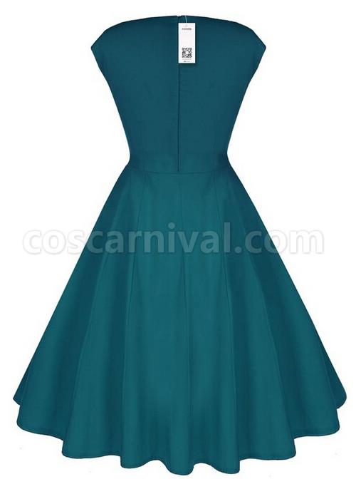 Sexy-Lace-Collar-Slim-A-line-Dress-coscarnival-622