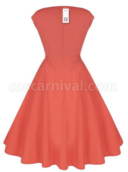 Sexy-Lace-Collar-Slim-A-line-Dress-coscarnival-629