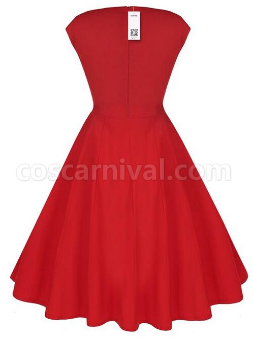 Sexy-Lace-Collar-Slim-A-line-Dress-coscarnival-634