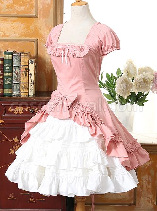 Short-Sleeves-Ruffle-Bowknot-Classic-Lolita-Dress-coscarnival-1174