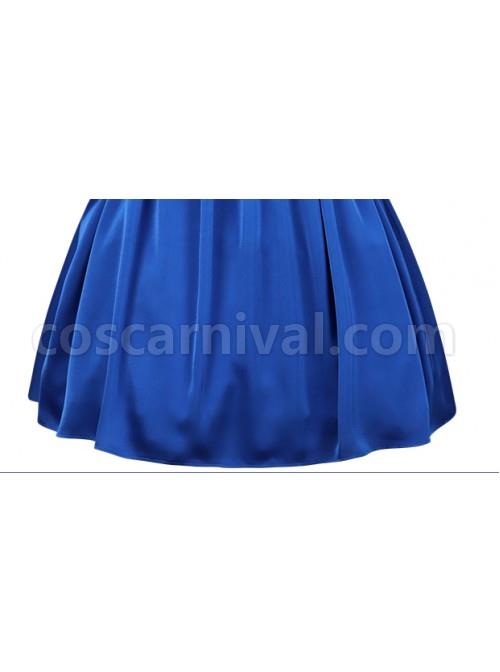 Simple-Solid-Color-Klein-Blue-OP-Pleated-Lace-Bow-Knot-Decoration-Cross-Straps-Classic-Lolita-Short-Sleeve-Dress-Set-coscarnival-4965