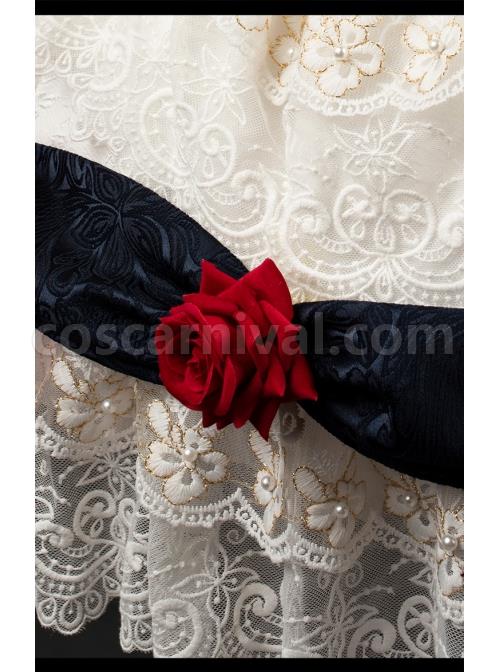 Snow-White-Series-OP-White-Cute-Bow-Decoration-Cross-Tie-Rope-Mesh-Crinkle-Lace-Embellished-Rose-Flower-Lolita-Dress-coscarnival-1573