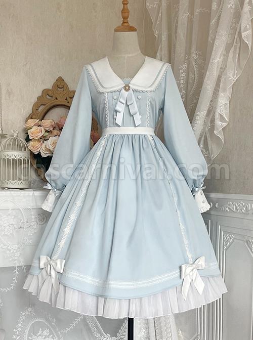 Solid-Color-Elegant-Autumn-Gentle-Lantern-Sleeve-Rose-Lace-Rabbit-Ears-Classic-Lolita-Long-Sleeve-Dress-coscarnival-166