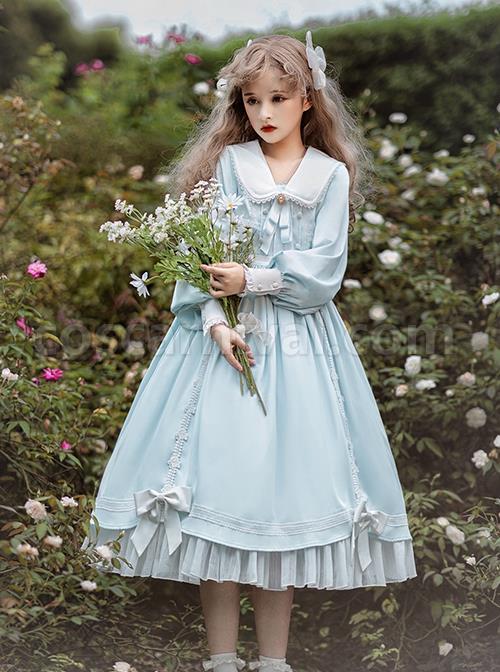 Solid-Color-Elegant-Autumn-Gentle-Lantern-Sleeve-Rose-Lace-Rabbit-Ears-Classic-Lolita-Long-Sleeve-Dress-coscarnival-176