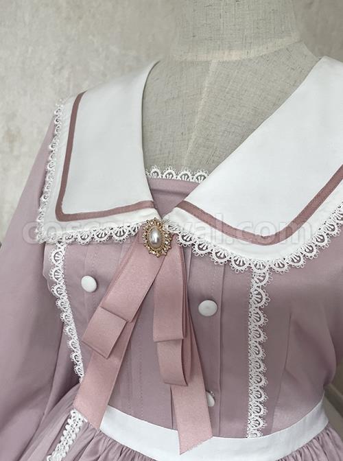 Solid-Color-Elegant-Autumn-Gentle-Lantern-Sleeve-Rose-Lace-Rabbit-Ears-Classic-Lolita-Long-Sleeve-Dress-coscarnival-195