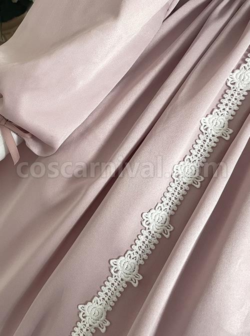 Solid-Color-Elegant-Autumn-Gentle-Lantern-Sleeve-Rose-Lace-Rabbit-Ears-Classic-Lolita-Long-Sleeve-Dress-coscarnival-206