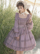 Solid-Color-Gentle-Elegant-Square-Neck-Ruffled-Stitching-Lantern-Sleeves-Rose-Decoration-Sweet-Lolita-Long-Sleeved-Dress-coscarnival-1285.jpg