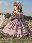 Solid-Color-Gentle-Elegant-Square-Neck-Ruffled-Stitching-Lantern-Sleeves-Rose-Decoration-Sweet-Lolita-Long-Sleeved-Dress-coscarnival-1303.jpg