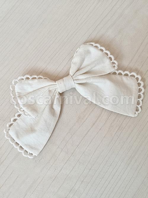 Solid Color Lace Ruffle Round Neck Daily Versatile Classic Lolita Long-Sleeved Shirt coscarnival